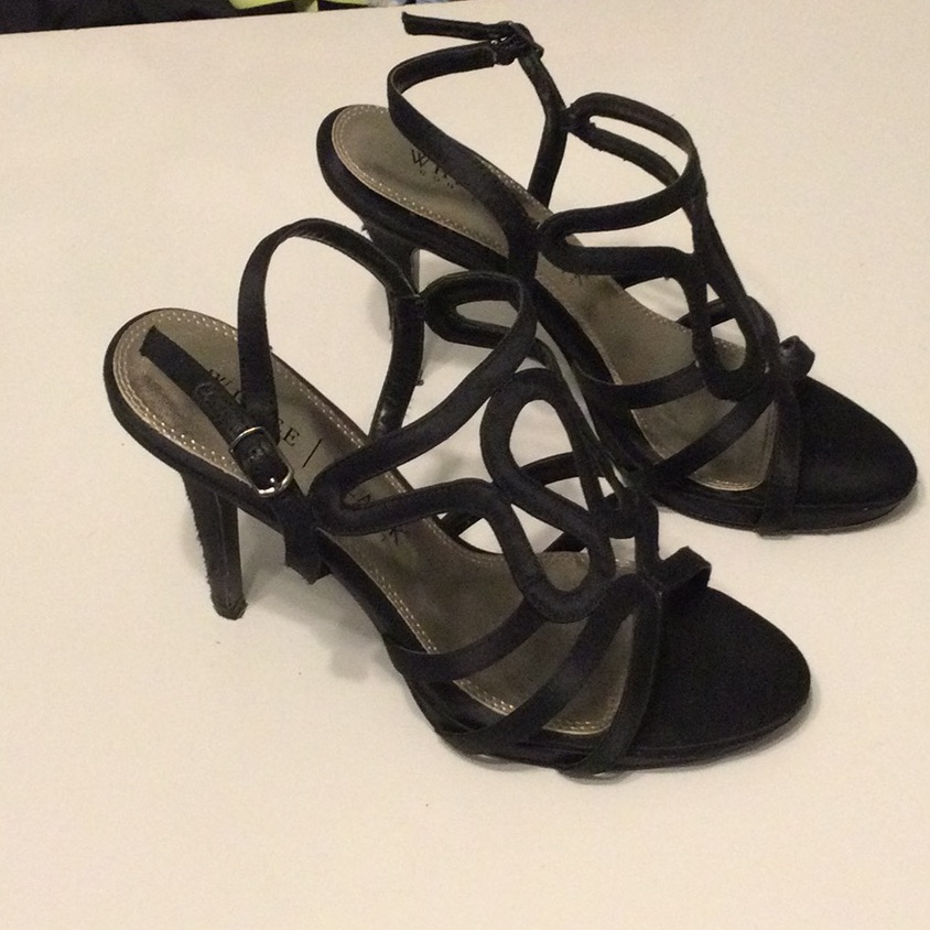 Whbm Heels.Black Sz 6.5